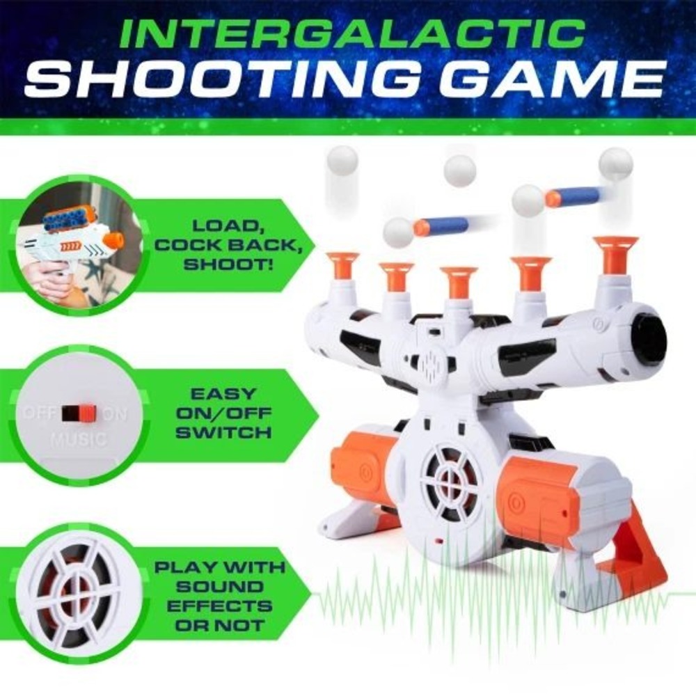 USA Toyz Astroshot Zero-G Galactic Shooting Gallery Game Nerf Style Dart Gun Set - Picture 3 of 9